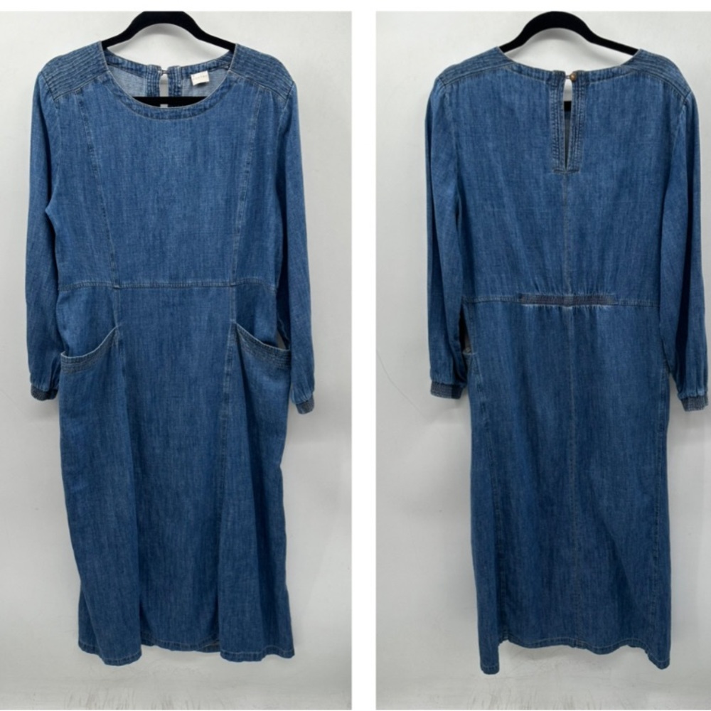 POETRY DENIM oversized boho cottagecore HEMP ORGANIC Cotton womans shirt dress 8